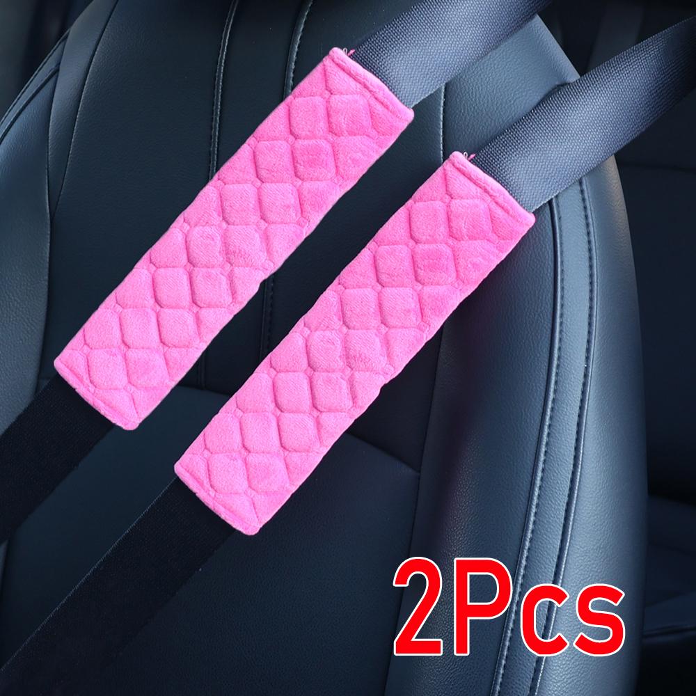 New Car Short Plush Seat Belt Shoulder Pad Cover Adjustable Soft Locator Warm Travel Bag Shoulder Pad Universal Cars Accessories