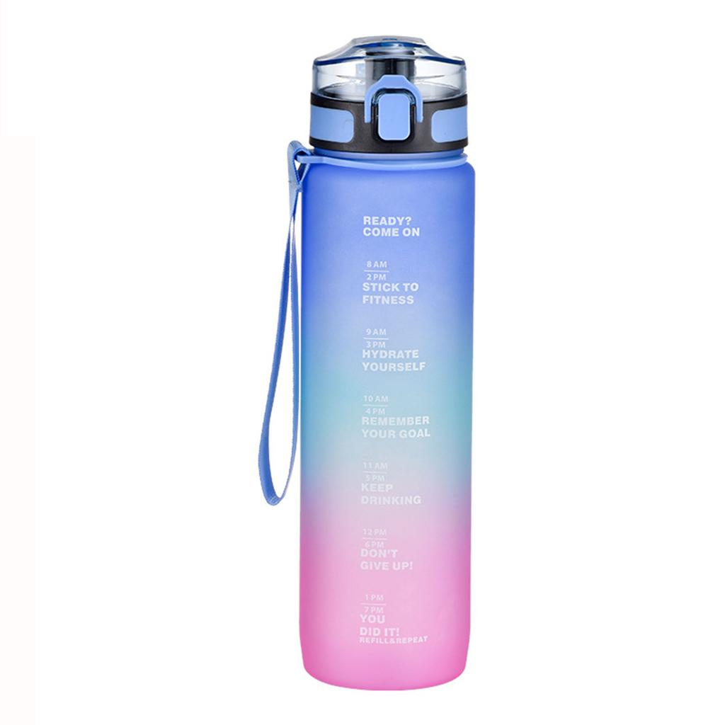 Space Cups With Lanyard Large Oppening Sealing Water Bottle For Travel