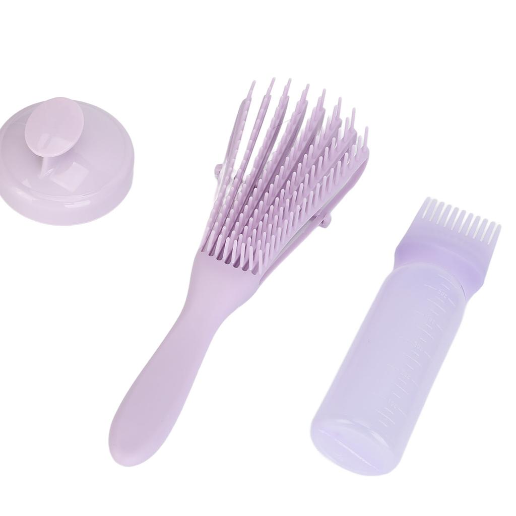 Wurzelkamm Applikatorflasche Kopfhautmassage Paddelbürsten-Set Weiche Borsten für Männer und Frauen