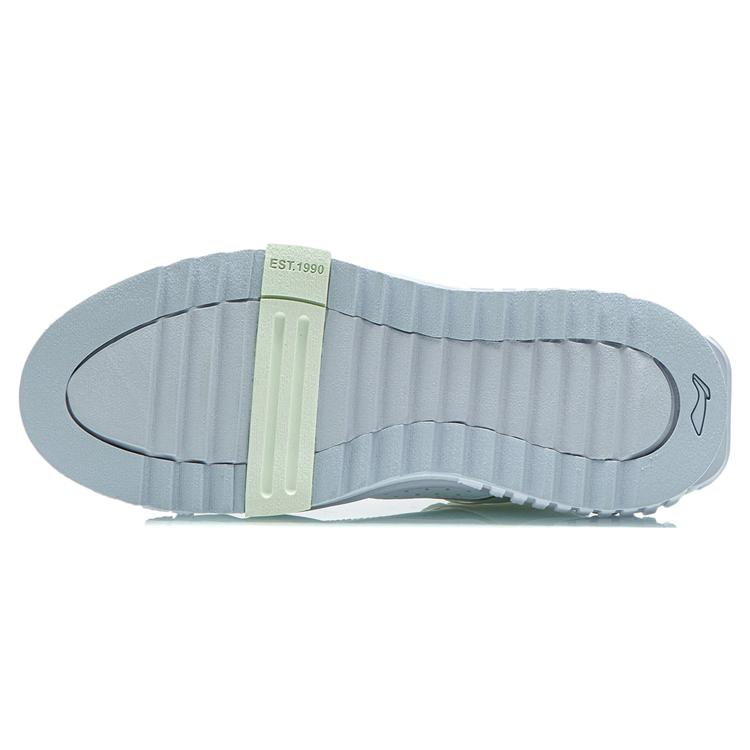 Li Ning NO.258 New Journey Abrasion Resistant Breathable Mid top Skateboard Shoes Women's Freshwater Green AGCR312-4