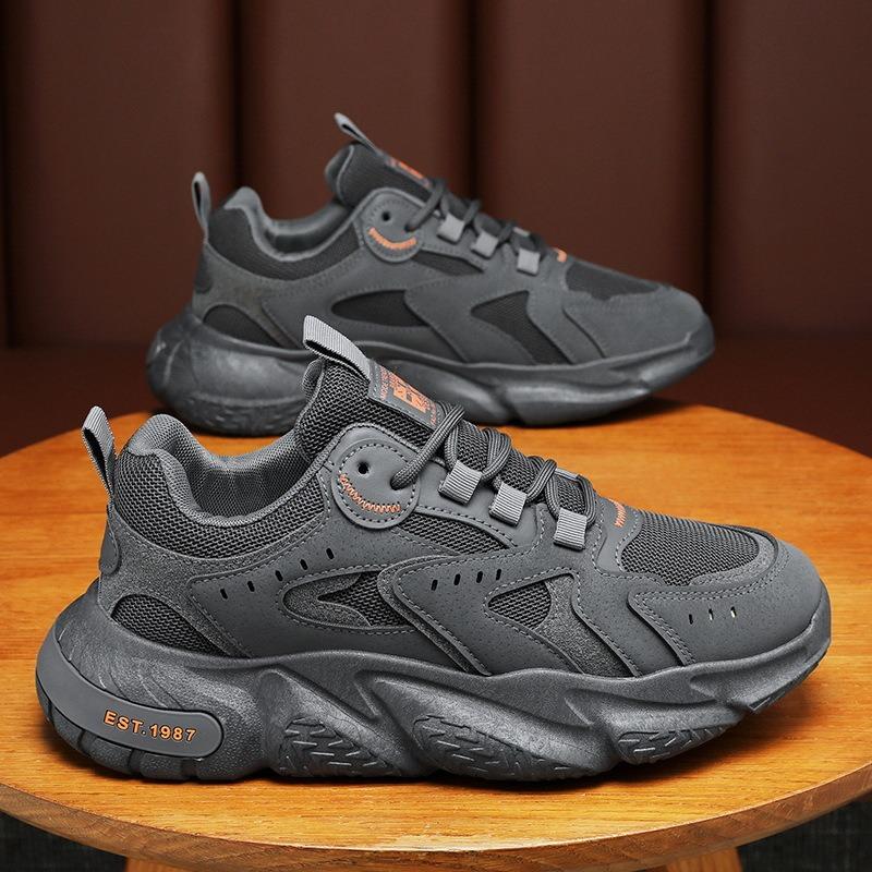 Autumn men's shoes new breathable mesh shoes men's sports shoes trendy versatile platform casual running dad shoes