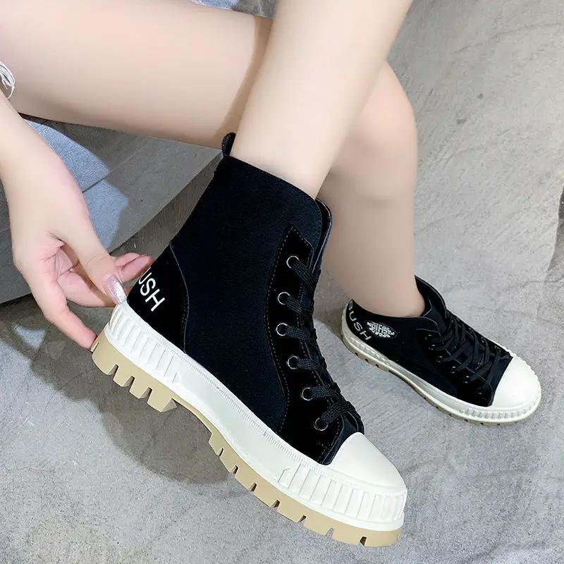 

Модные женские короткие туфли кроссовки ботильоны спортивные массивные парусиновые на платформе по акции Y2k высокое качество ботильоны для женщин распродажа ботинок из искусственной кожи 39 40