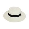 Beach Hat with Wrap-Around Brim, UV Protection Breathable Natural Straw Hat, Flat Top Summer Sun Hat for Beach Vacation Tropical Travel Outdoor