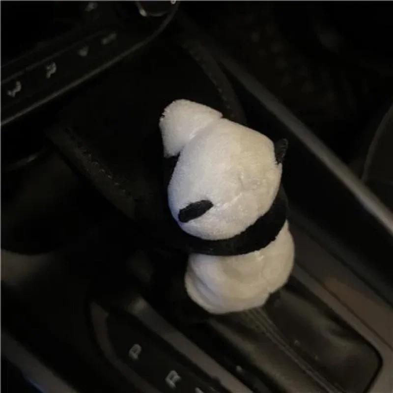 Cute Cartoon Car Handbrake Grip Covers Gear Shift Knob Cover Handle Plush Sleeve Winter Soft Warm Hand Brake Dino Corgi Ass