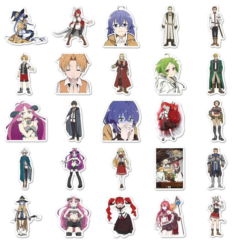 Mushoku Tensei Graffiti Stickers - 50 Waterproof Anime Decorations for Phone Cases & Suitcases