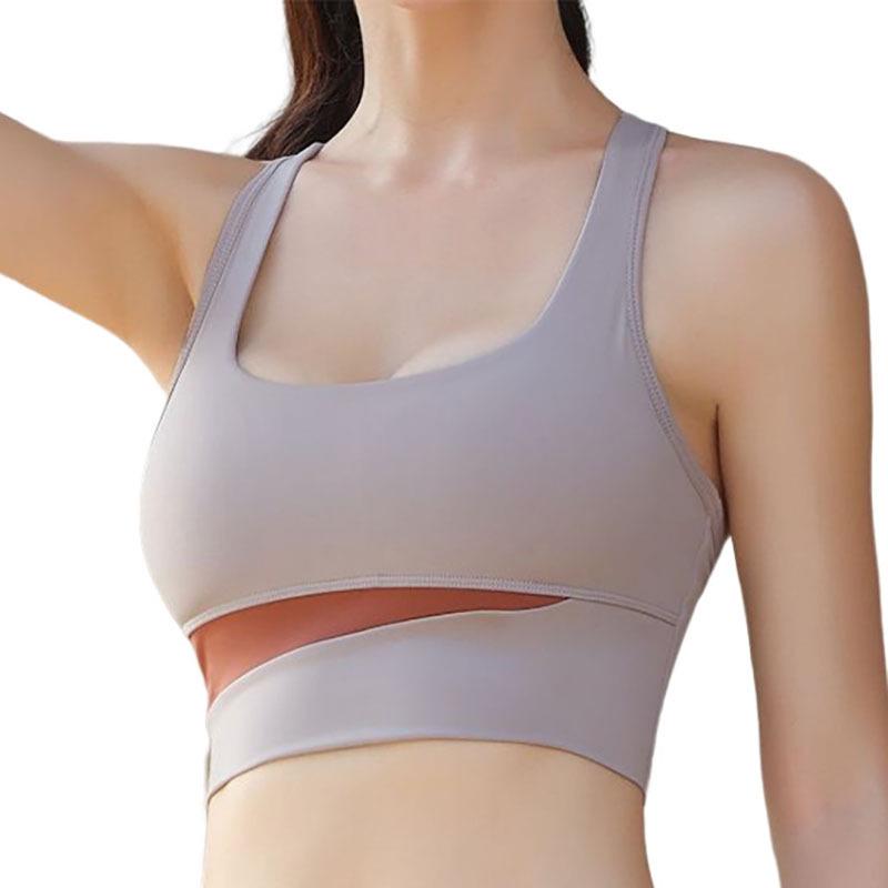 Women s Color Block Yoga Set: Bare Feel Sports Bra High Waist Tummy Control Leggings Large оранжевого жилета