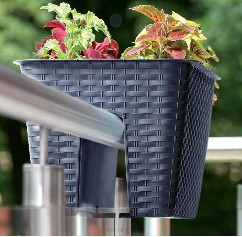 Doniczka na balustradę Ratolla DRLB280 | Umbra