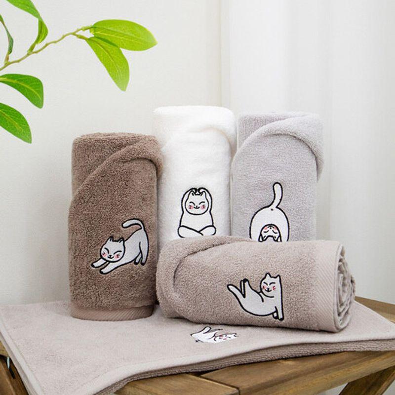 Songwol Towel Yoga Cat Hotel Towel 150g 4-piece Set