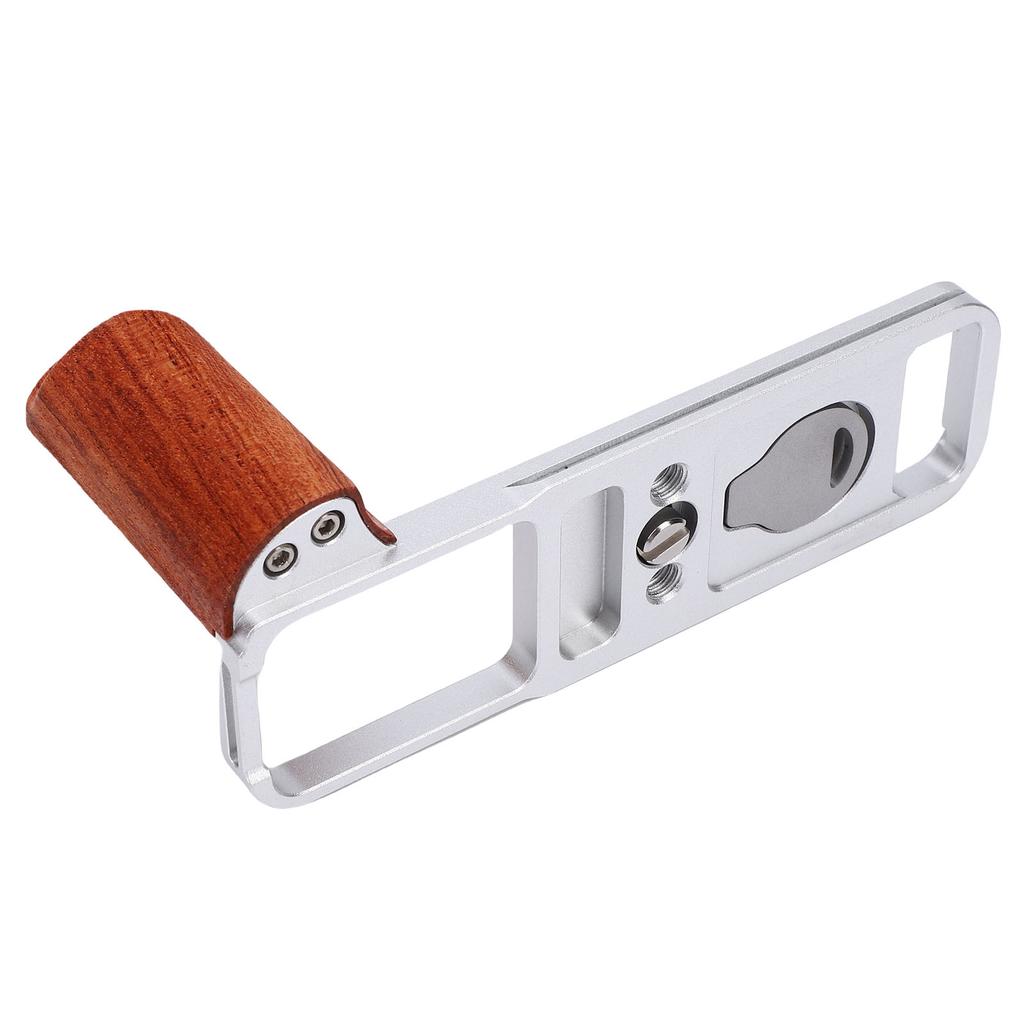 Wooden Handle L Shape Grip Fit for X E5 Camera Aluminum Alloy L Shape Handgrip with Quick Release Plate