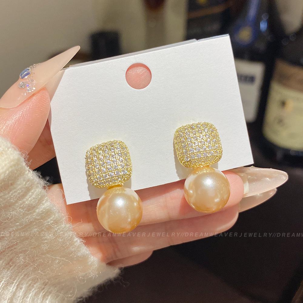 925 Sterling Silver Full Diamond Tassel Earrings – High-End European & American Style, Super Shiny, Luxurious Ear Jewelry for Women.