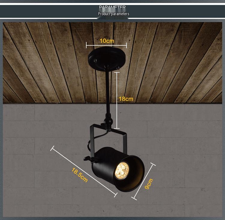 American Retro Industrial Cylinder Pendant Track Lamp