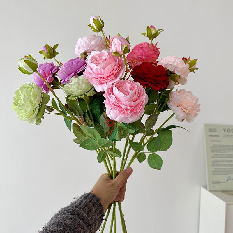 Premium Peony Artificial Flowers - Elegant Home & Table Decor, Perfect for Photography