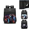 Trendy Nylon Student Backpack With Titan Monitoring Man Design For School Use