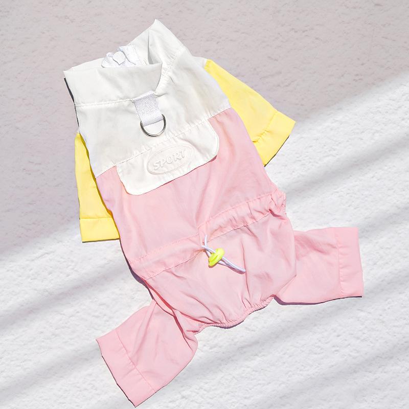 

Spring and Summer Pet Clothing Puppy Cat Clothing Lightweight Windproof Quad Clothing Bigbear Teddy Small Dog Supplies 2XL (back 45cm 14-10kg)