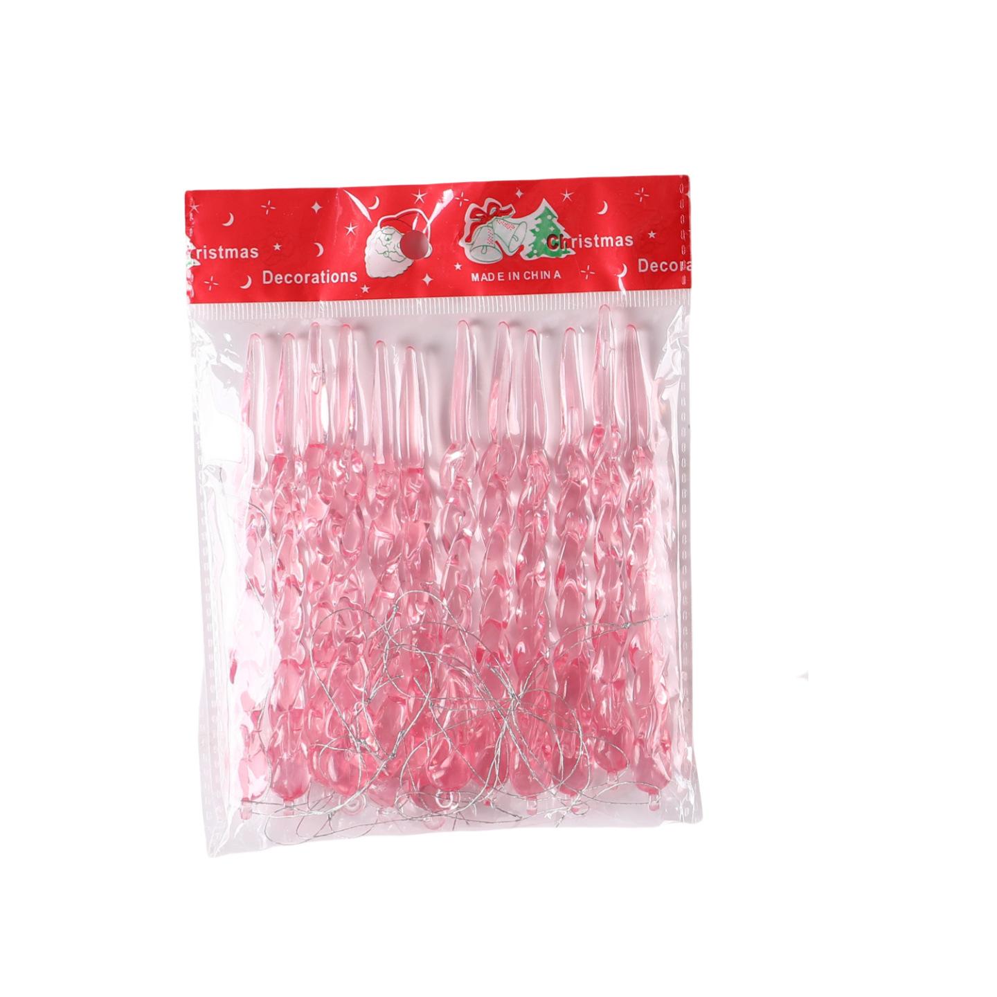 

Набор рождественских украшений Хрустальная подвеска Прозрачная имитация снежинки Ледяная полоса Подвеска на елку