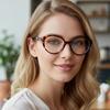 Stylish Simple Retro Oval Cat Eye Anti-blue Flat Mirror Personalized Casual Versatile Glasses Frame