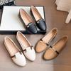 Fashion Women's Spring Casual Square Toe Low Soft Soles Lolita Red Flats Women's Elegant French Vintage Buckle Mary James