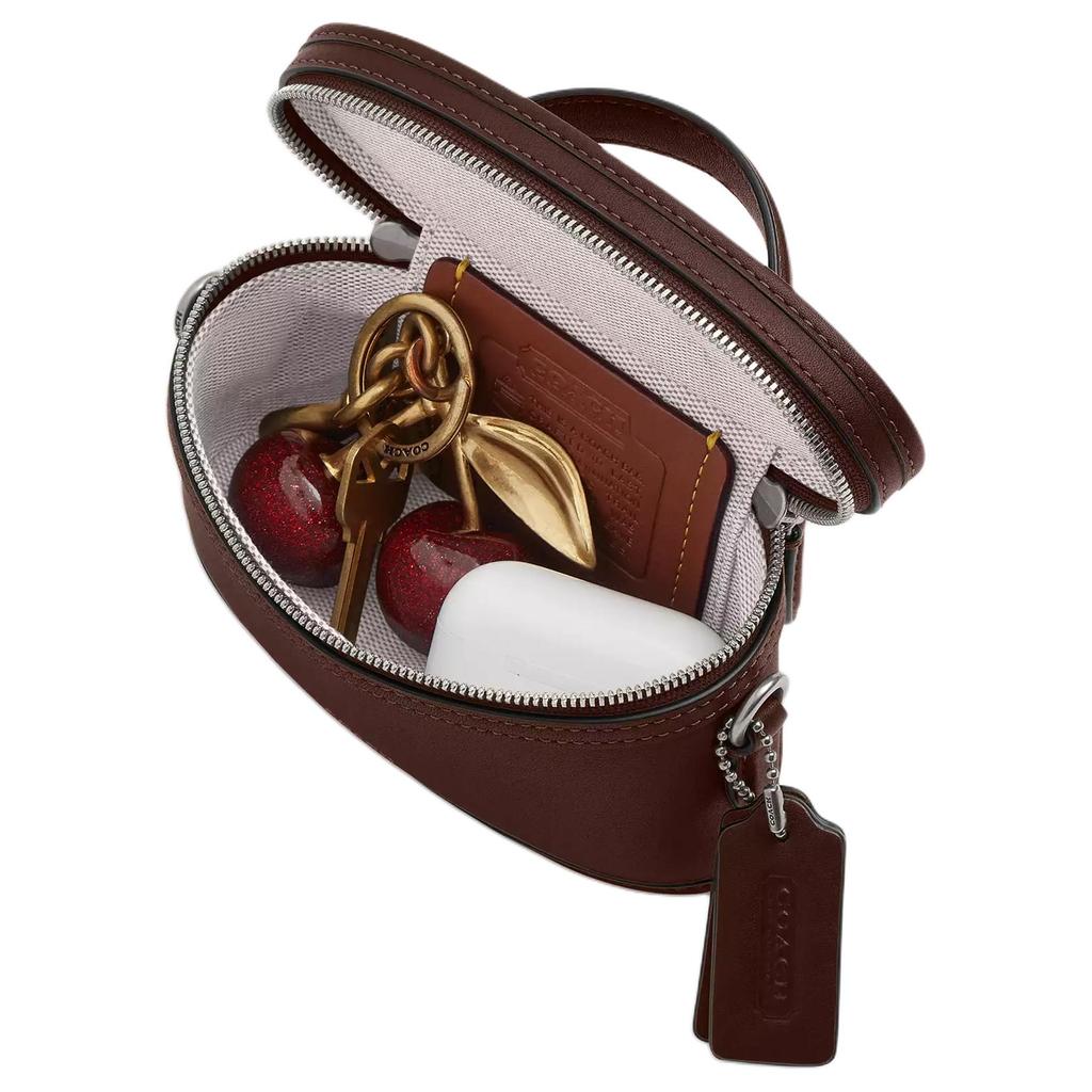 Coach Trail 15 Zipper Closure Glove Tanned Leather Mini Handbag Women Handbag Maple CCY84-LHMPL