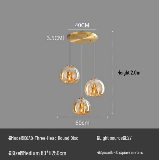 Nordic Modern Minimalist Bedside Pendant Light – Creative Single-Head Designer Glass for Bedroom/Dining Room.