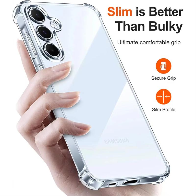 Custodia Trasparente per Samsung Galaxy S24 FE 5G Sottile Morbida in TPU Guscio Protettivo Cover su SamsungS24FE Samung S24FE S25FE S 24FE 25FE 5G