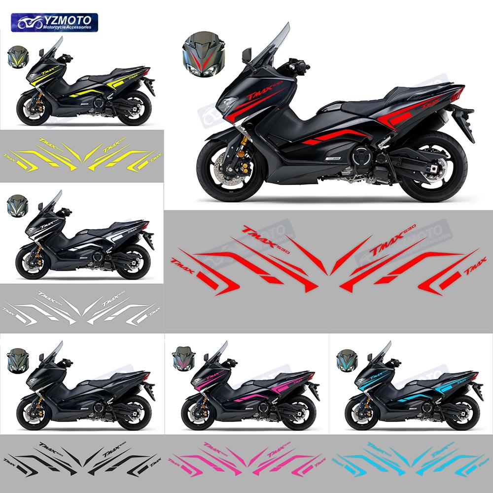 For Yamaha TMAX530 2017 2018 2019 TMAX Motorcycle Accessories Full Car Racing Fairing Sticker Waterproof Body Decal Stickers Kit