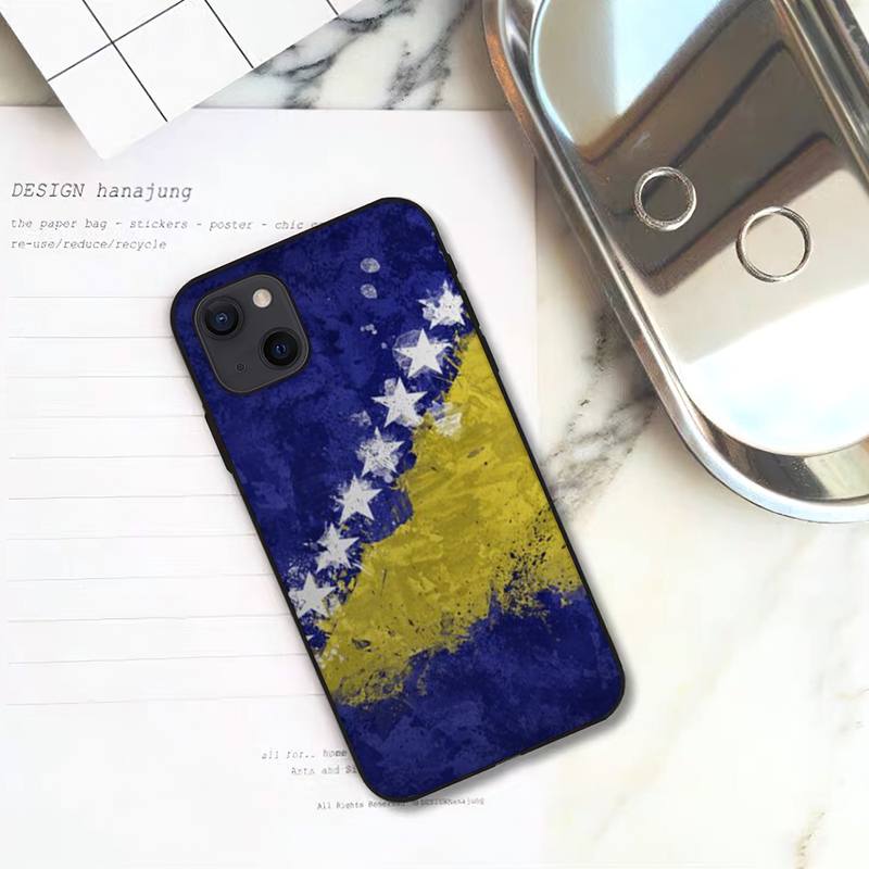 Bosnia Flag Phone Case For iPhone 11 12 Mini 13 Pro XS Max X 8 7 6s Plus 5 SE XR Shell