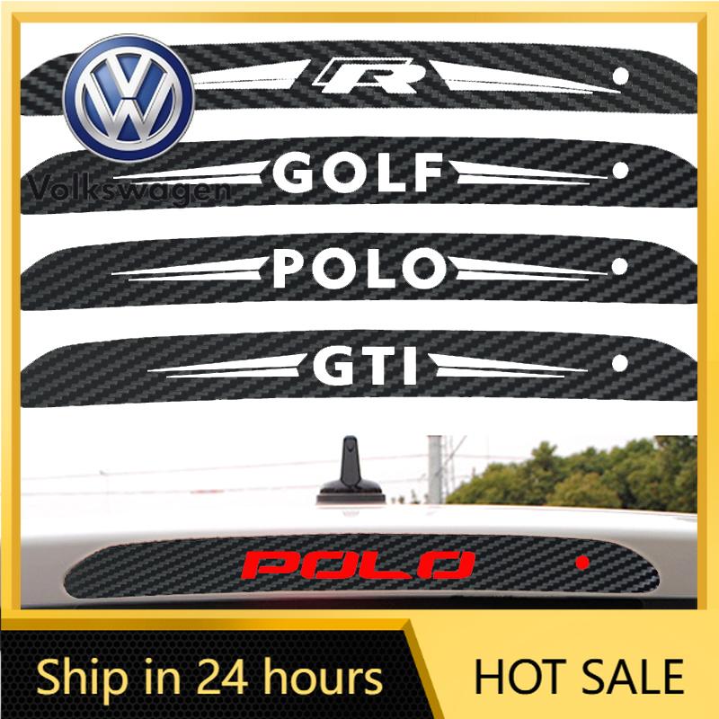 2026 New For VOLKSWAGEN VW Carbon Fiber Car High Brake Lights Lamp Sticker For Volkswagen GTI R-Line Polo T5 Golf Passat Scirocc