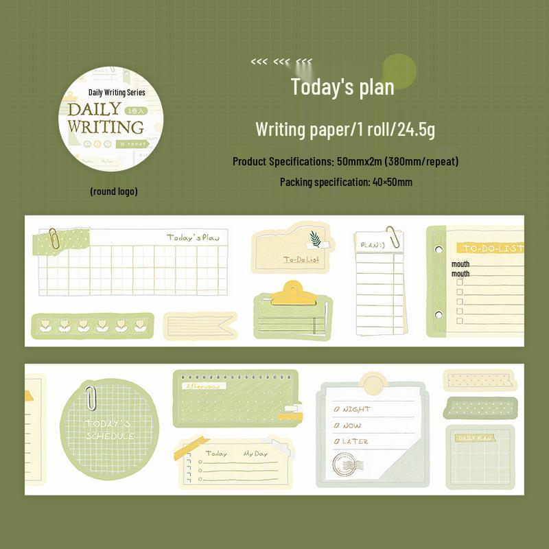 Ketchup Die-cut Adhesive Tape Daily Check-in Theme Memo Stickers
