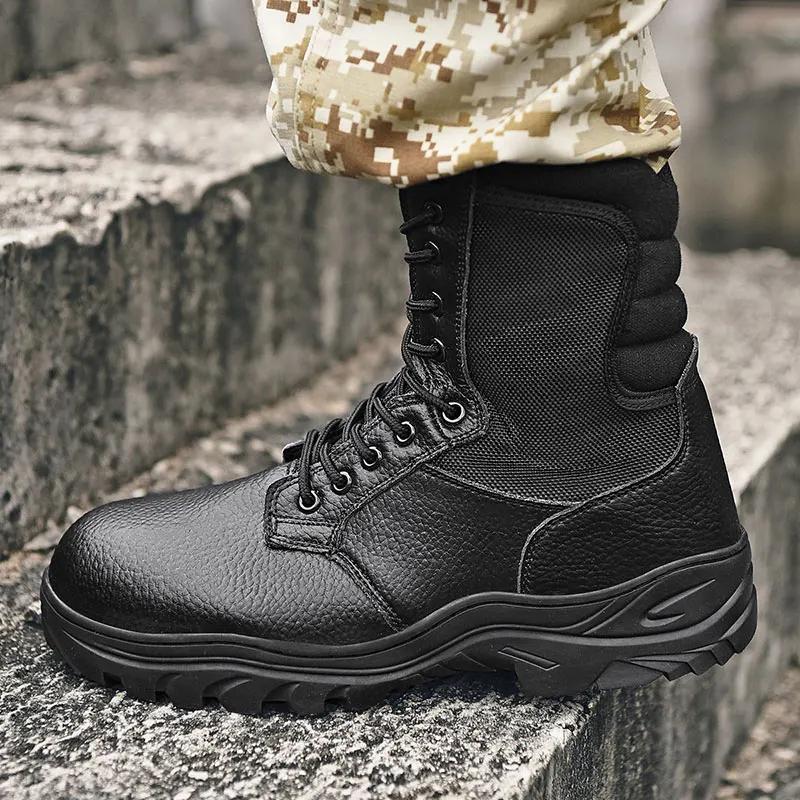 Men Tactical Boots Ankle Casual Plus Desert Boot Climbing Shoes Military Waterproof Outdoor High Quality Army Brand Hiking Shoes
