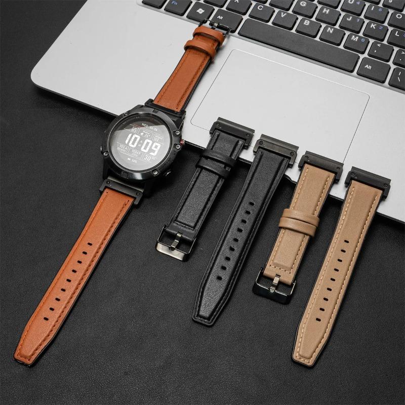26mm 22mm Leather Strap for Garmin Watch Fenix 8 51mm 6 6x 7 7x Pro 5 5x Plus Band Vintage Bracelet Forerunner 945 925 Wristband