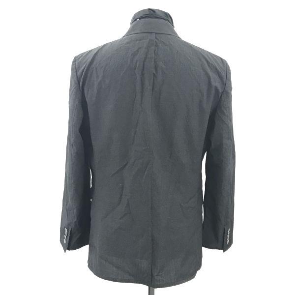 Made In Japan/LANVIN Double-Breasted Jacket/Men’s L/50/Charcoal Gray/Flap Pockets(USED)