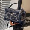 Summer Popular Contrast Plaid Bag Women's 2025 New Fashion Niche Shoulder Bag Crossbody Mobile Phone Bag Box Bag