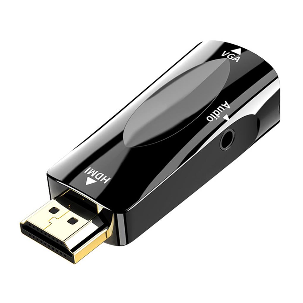 HD to VGA Adapter Converter Home Adapter Converter Home Office Male to Female Video Adapter with 3.5mm Audio Cable