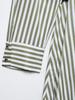 2025 Spring Women's European & American Striped Belted Midi Dress