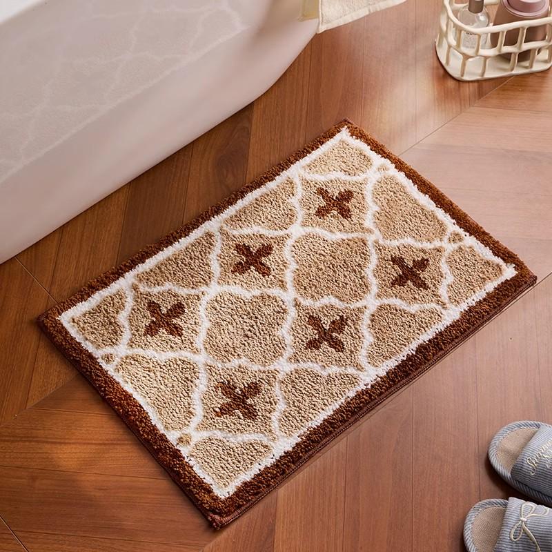 Klassiek Geometrisch Tufting Badkamermat Zachte Badmat Tapijt Deurmat Vloerkleed Antislip Mat Esthetisch Huis Opruimen Decor 40x60cm