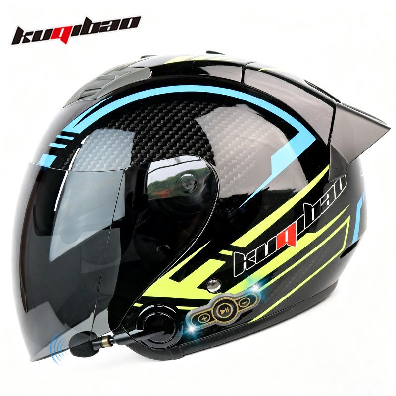 Cool Ride Bao Lightweight Bluetooth Motorcycle Helmet with Double Visor, 3C Certification, Long Battery Life, and Excellent Sound Quality