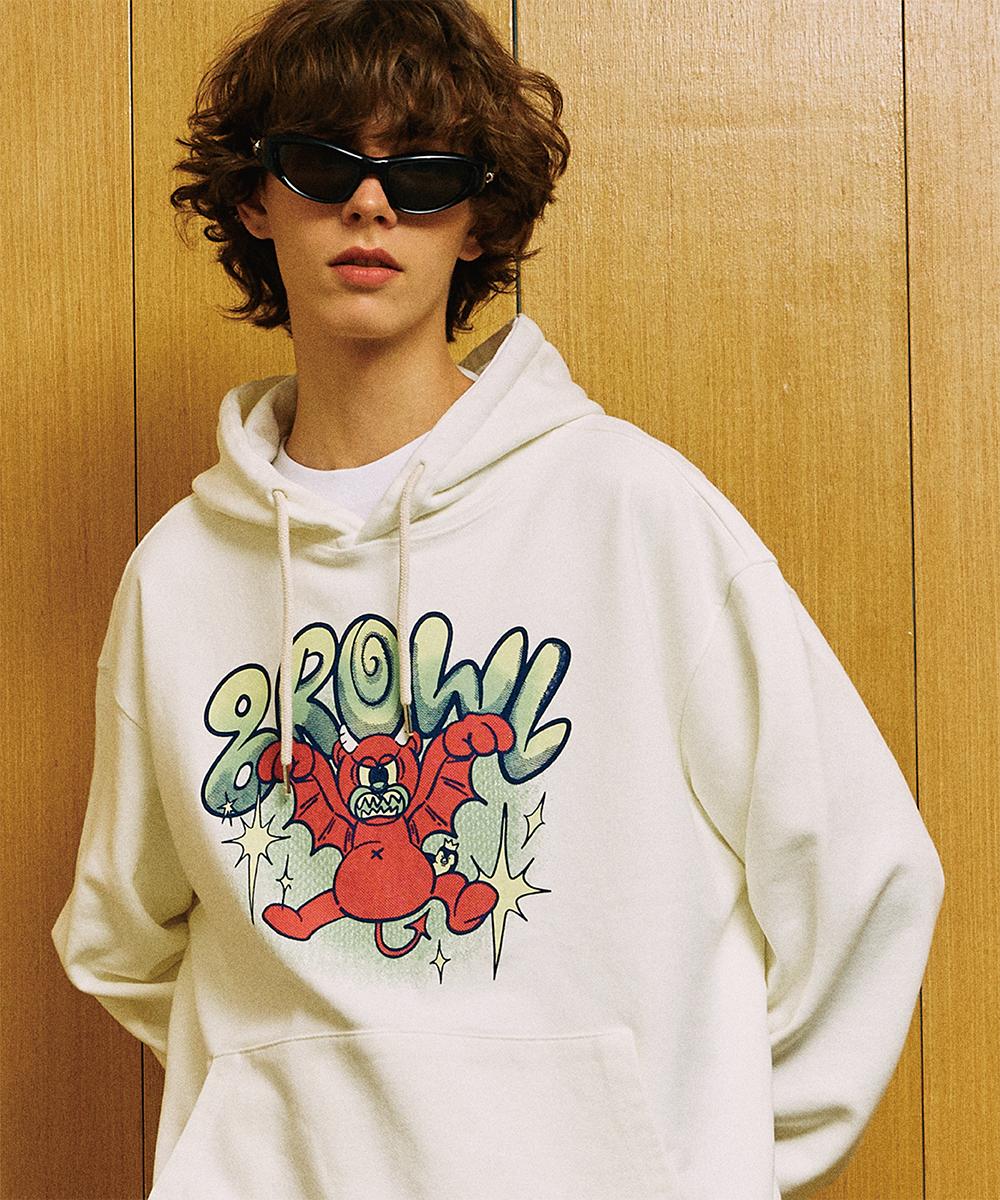 Gakkai Unions Guardian Bear Pigment Hoodie Cream Cream/M