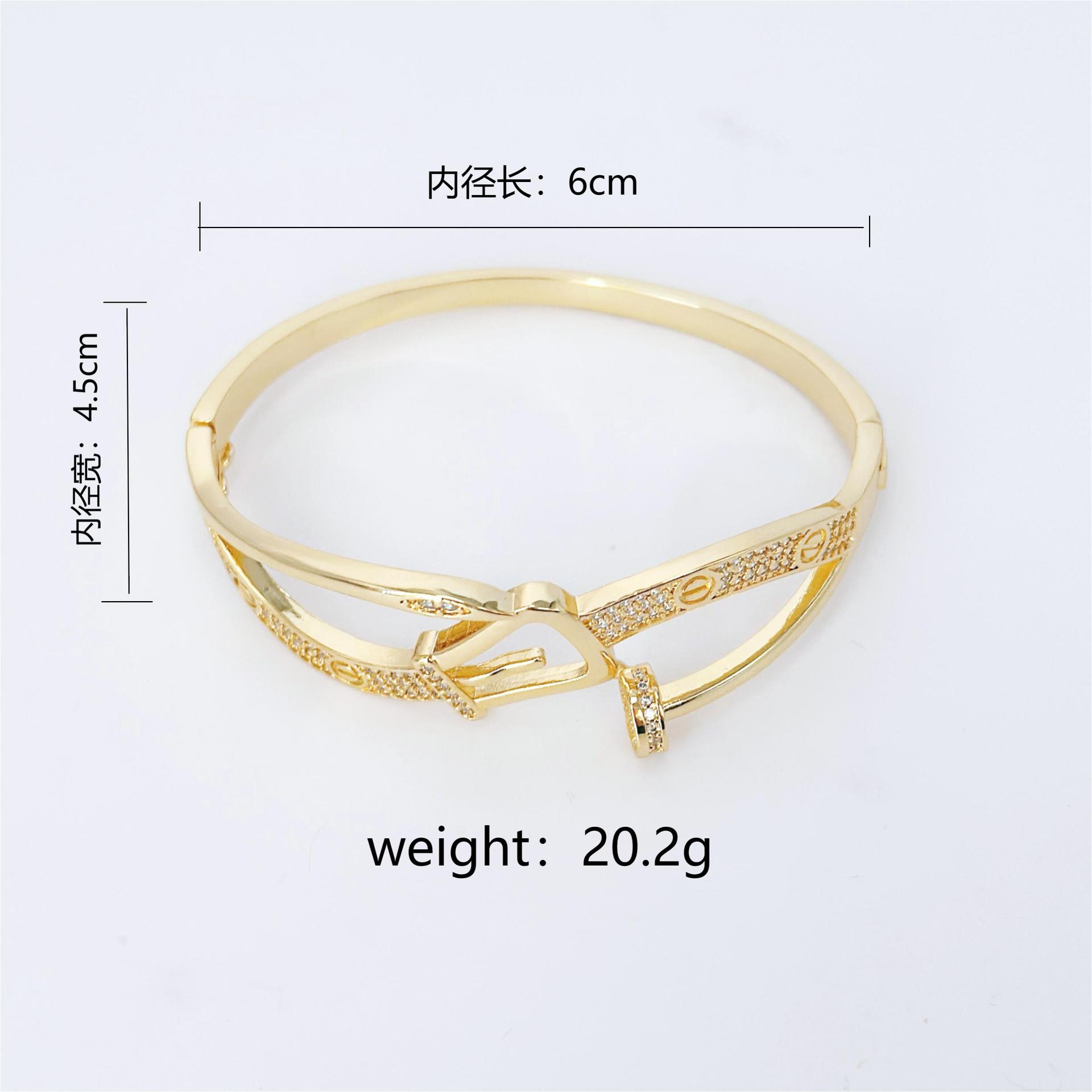 Браслет Wind Personality Nail, простой и изысканный, полный бриллиантовый браслет, ювелирные изделия высокого класса