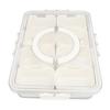 Divided Serving Box with Transparent Lid Removable Handle Snap Lock Portable Snack Platter for