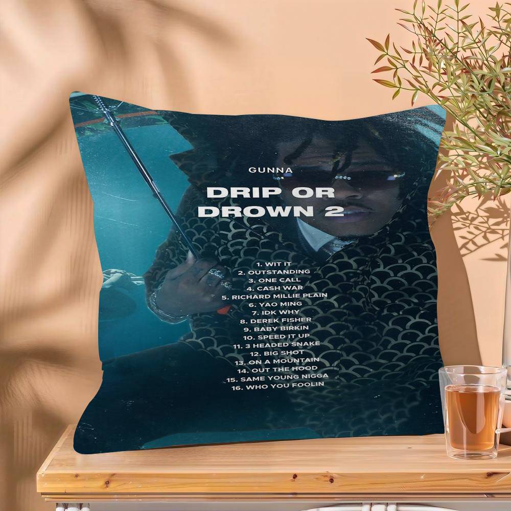 Rapper Singer GGunna album Cushion Cover x Polyester Sofa Cushions Decorative Throw Pillows Home Decoration Pillowcover