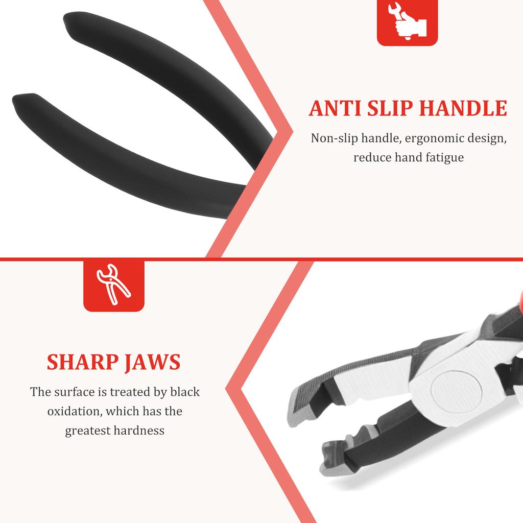 Screw Remover Pliers High Carbon Steel Extraction Pliers Unique Non-Slip Jaws Combination Pliers Wire Cutter Crimping Tool