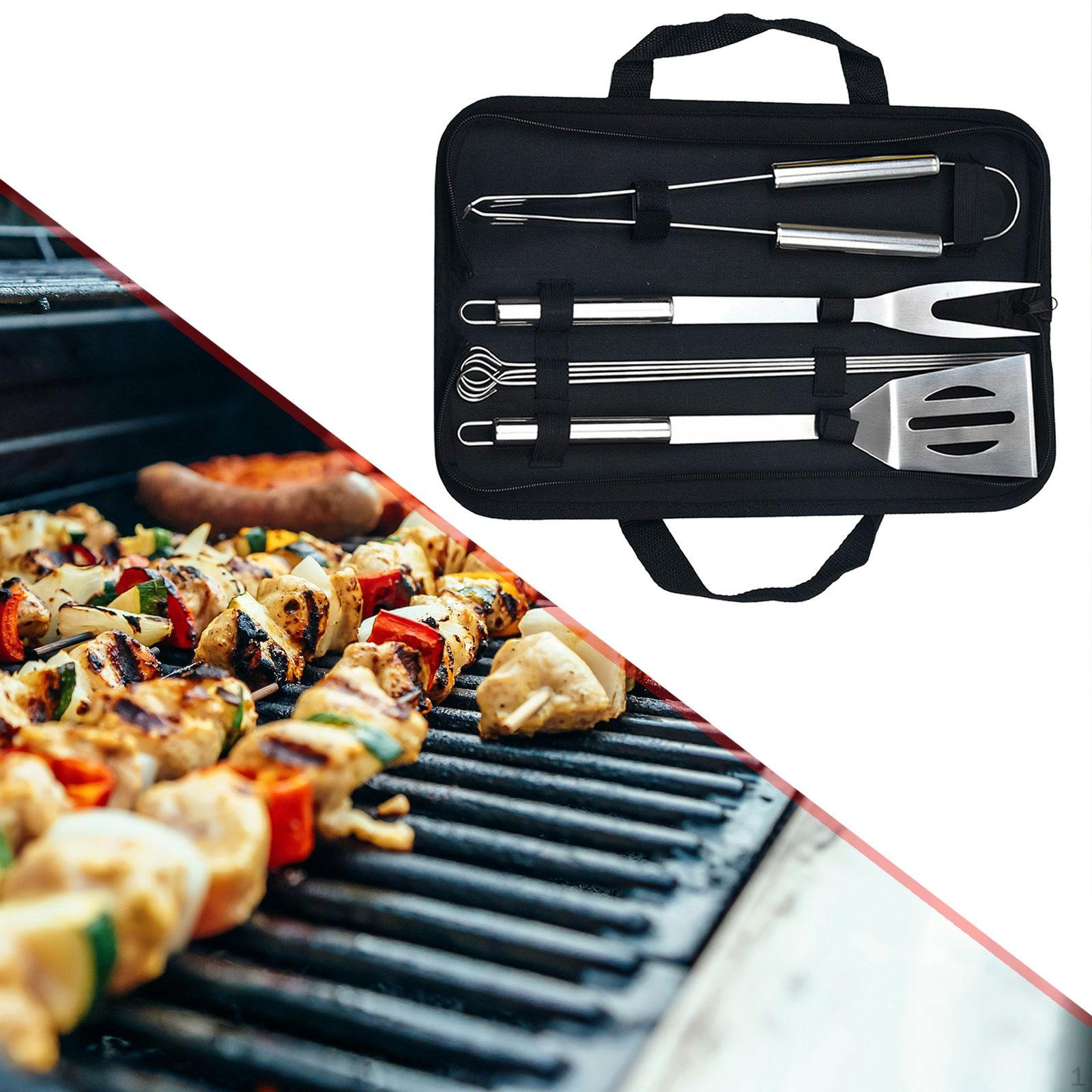 

Stainless Steel BBQ Tool Set for Outdoor Cooking And Picnicking 7 Set