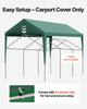 Carport Replacement Canopy, 3 x 6 m Potable Garage Tent Top Tarp, UV-Resistant & Waterproof Car Shelter Tarp, Heavy Duty Car Port Cover with Ball