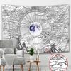 Black and White Sun Moon Mandala Home Decoration Tapestry Bohemian Decoration Hippie Bedroom Decoration Tapestry