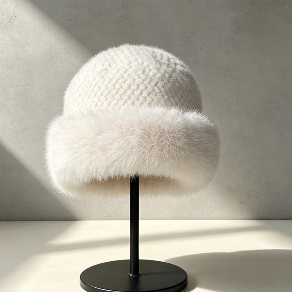 Solid Color Winter Hat Plush Fisherman Hat New Berets Outdoor