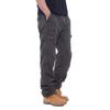 2025 Cargo Pants Men 100% Cotton Multiple Pockets Elastic Waist Casual Trousers Outdoor Hiking Climbing Mountains Men's Pants