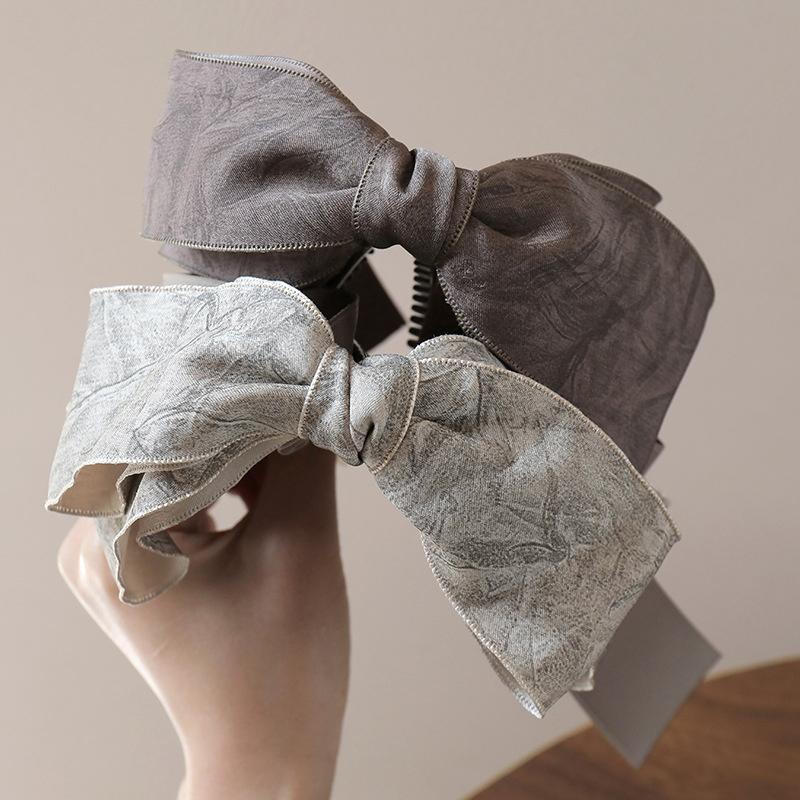 Dyeing Bow Banana Clip High Ponytail Hair Clip Original Twist Clip High-End Temperament Vertical Clip Hair Clip Female