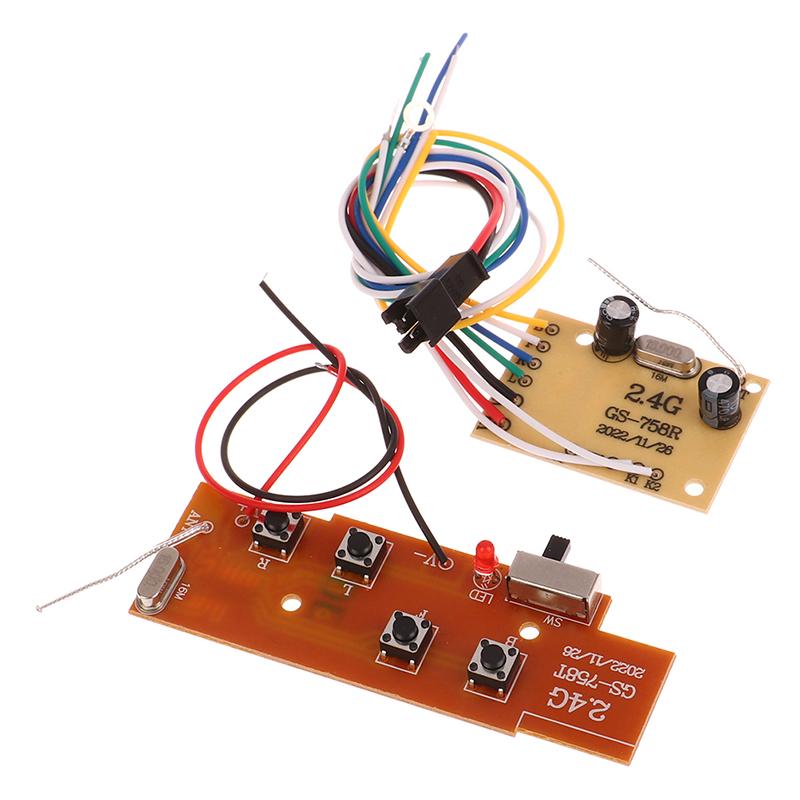 2,4G 4-Kanal RC Fernbedienung Schaltkreis PCB Sender- und Empfängerplatine Fernbedienung Spielzeug Antenne Funksystem