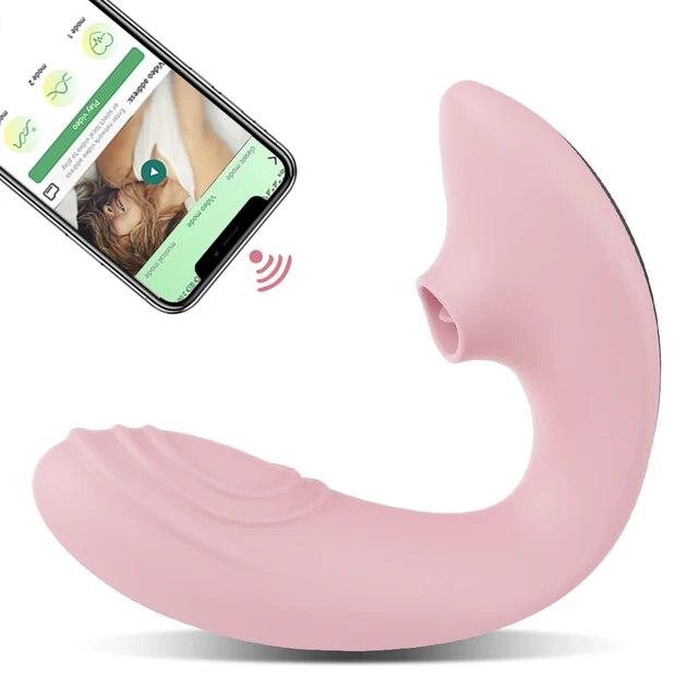 Powerful APP Remote Control Vibrator Female with Tongue Licking Wear G Spot Clitoris Stimulator Adult Goods Sex Toys for Women