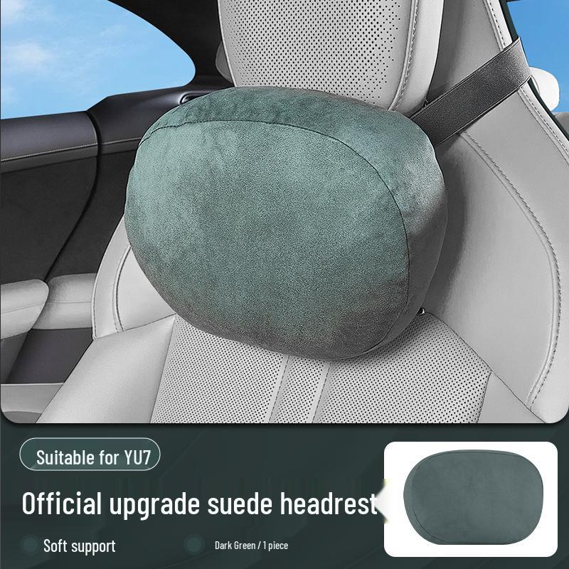 Xiaomi SU7/Ultra/YU7 Magnetic Headrest Neck & Lumbar Support Leather Cushion